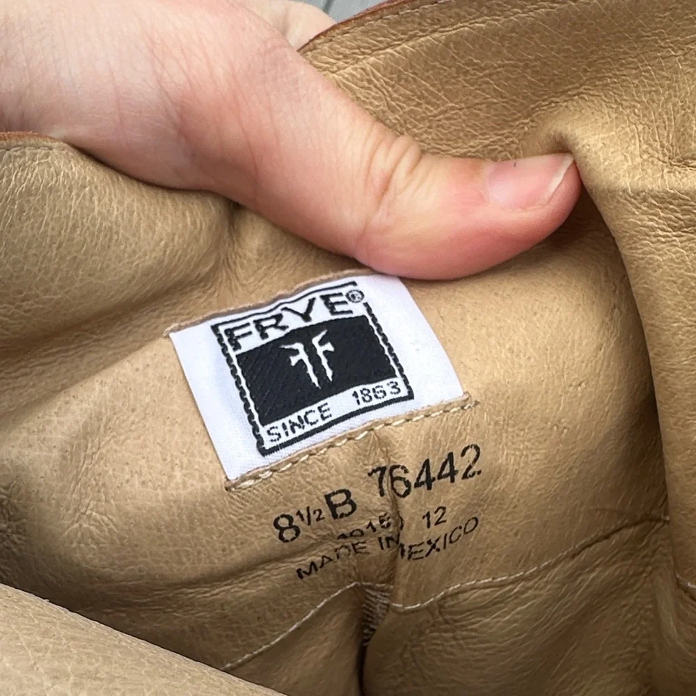 Vintage Frye Melissa Riding Boots Brown Leather Knee-High 76422 - Picture 9 of 16